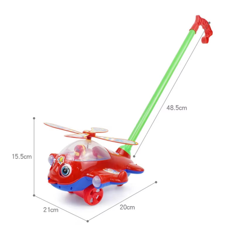 Baby Walker Toy Hand Push Toddler Toy Plane Car Toy Push along Walking Toy for Kids Children Boys Girls Outdoor