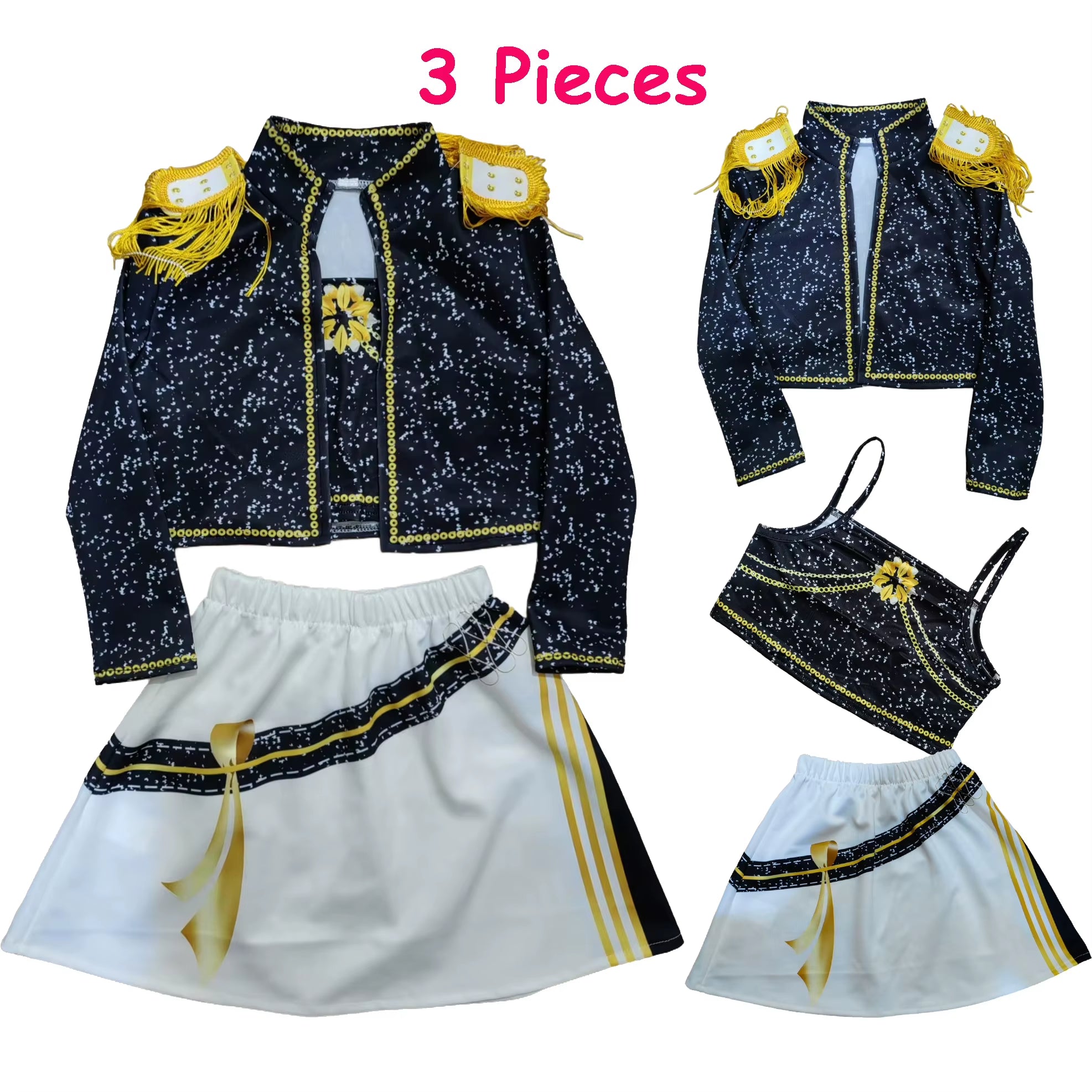 Kids Rumi Mira Zoey Cosplay Kpop Demon Hunters Girl Costume K Pop Huntrix Golden Costume Child Halloween Party Clolthes Outfit