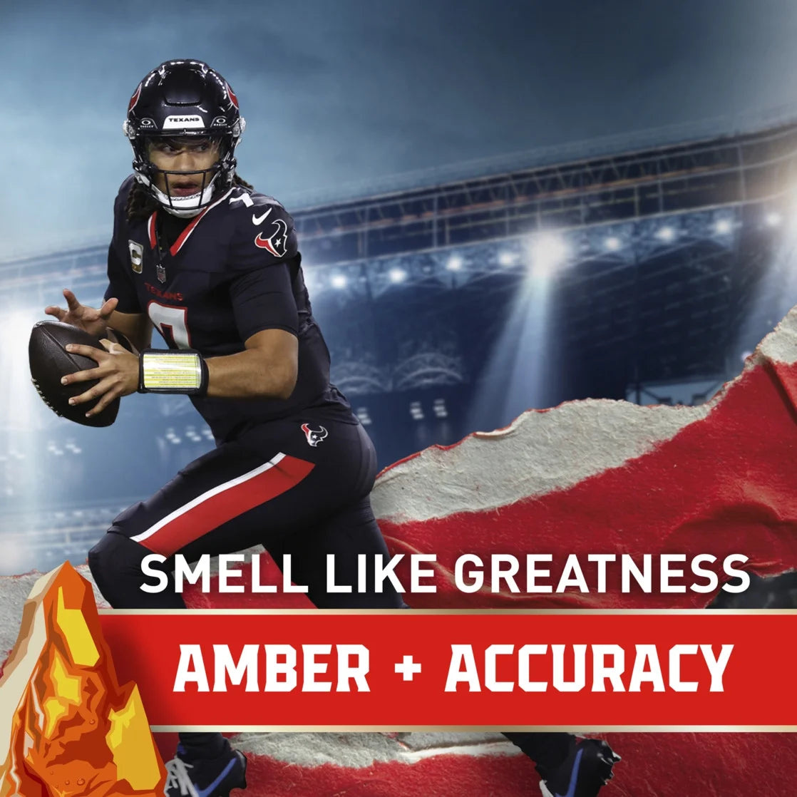 Men'S Aluminum Free Deodorant, NFL Collection, Clutch Play CJ Stroud, Amber + Accuracy Scent, 3Oz