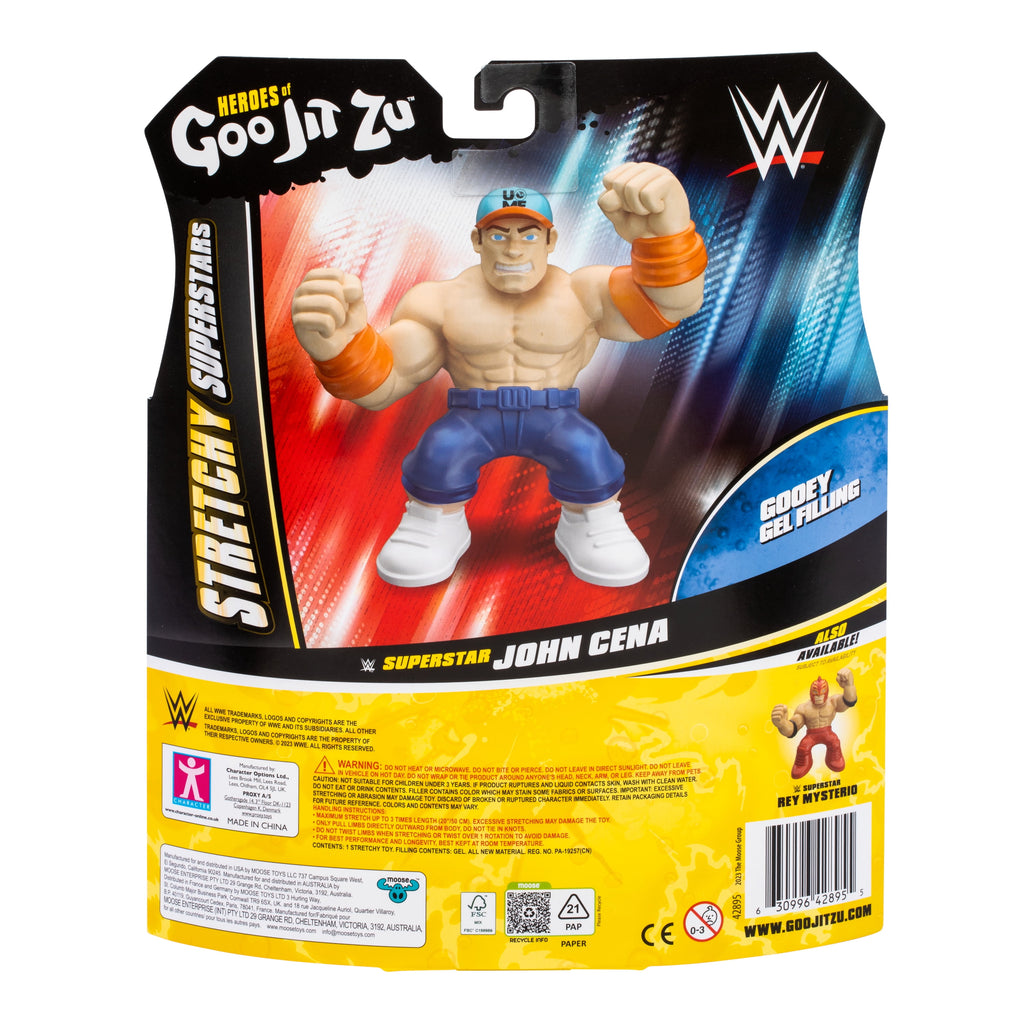 Heroes of  WWE Stretchy Superstars John Cena, Stretchy Action Figure, Ages 4+