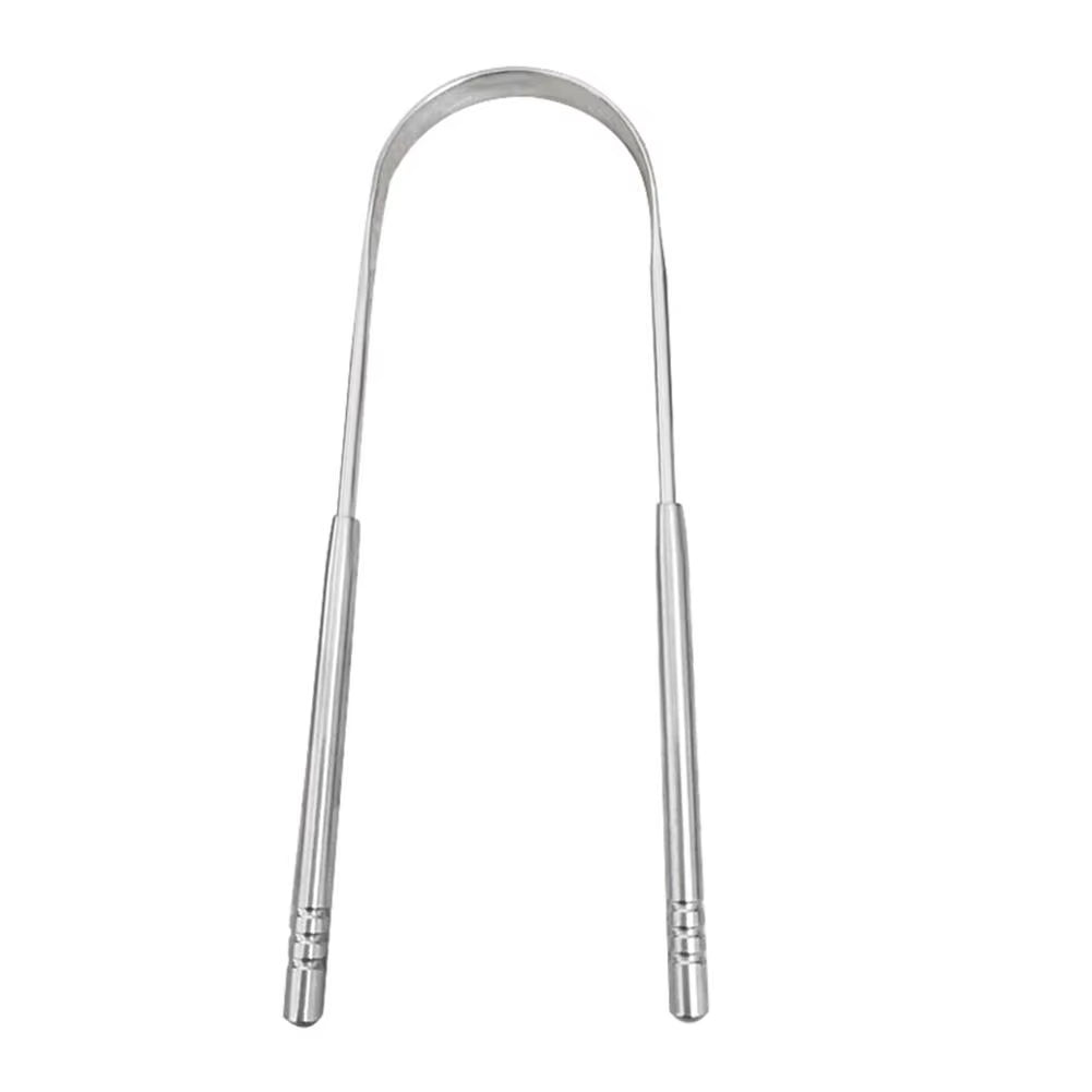 1Pcs Steel Tongue Scraper U-Shaped Metal Fresh Breath Cleaning Coated Tongue Toothbrush Oral Hygiene Care Tools