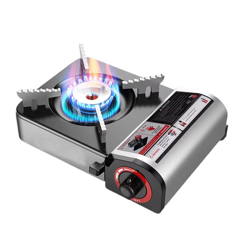 Mini Portable Butanes Camping Stove Electronic Ignition Gas Stove Portable Gas Grill for Outdoor Cooking Hiking Emergency