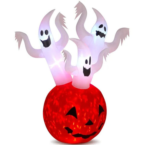 5.9 FT Halloween Inflatable Pumpkin Ghost Outdoor Decorations, Scary