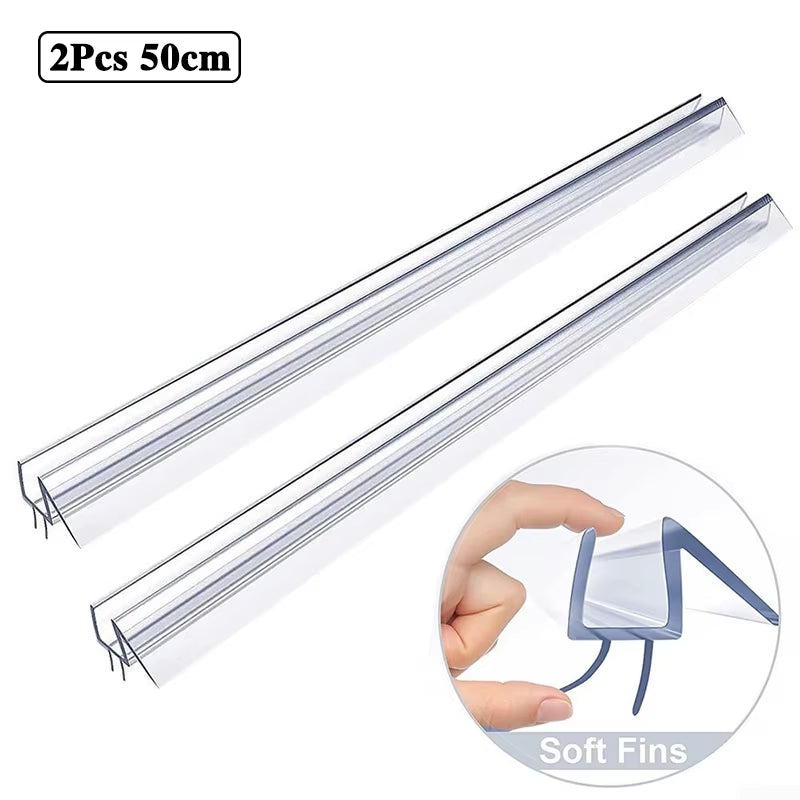 6/8/10/12Mm Transparent PVC Seal Gap Window Door Weatherstrip Bath Shower Screen Door Seal Strip