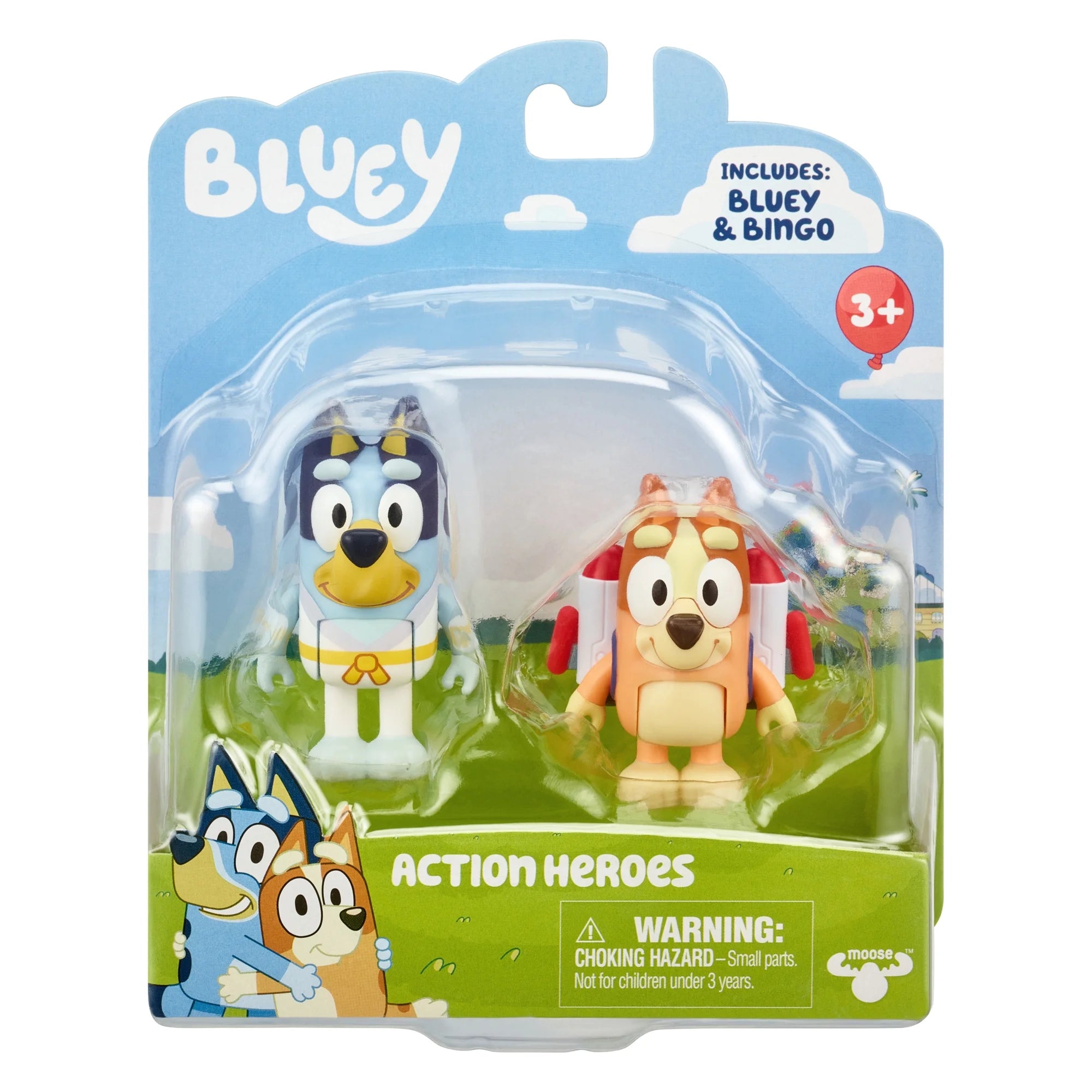 Action Heroes 2.5 Inch  and Bingo Figures, Ages 3+