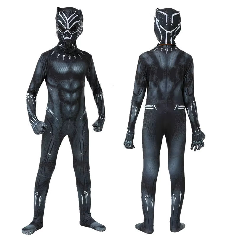 Anime Superhero Black Panther Men Adult Jumpsuits Panther Cosplay Halloween Costume Bodysuits Dress up New