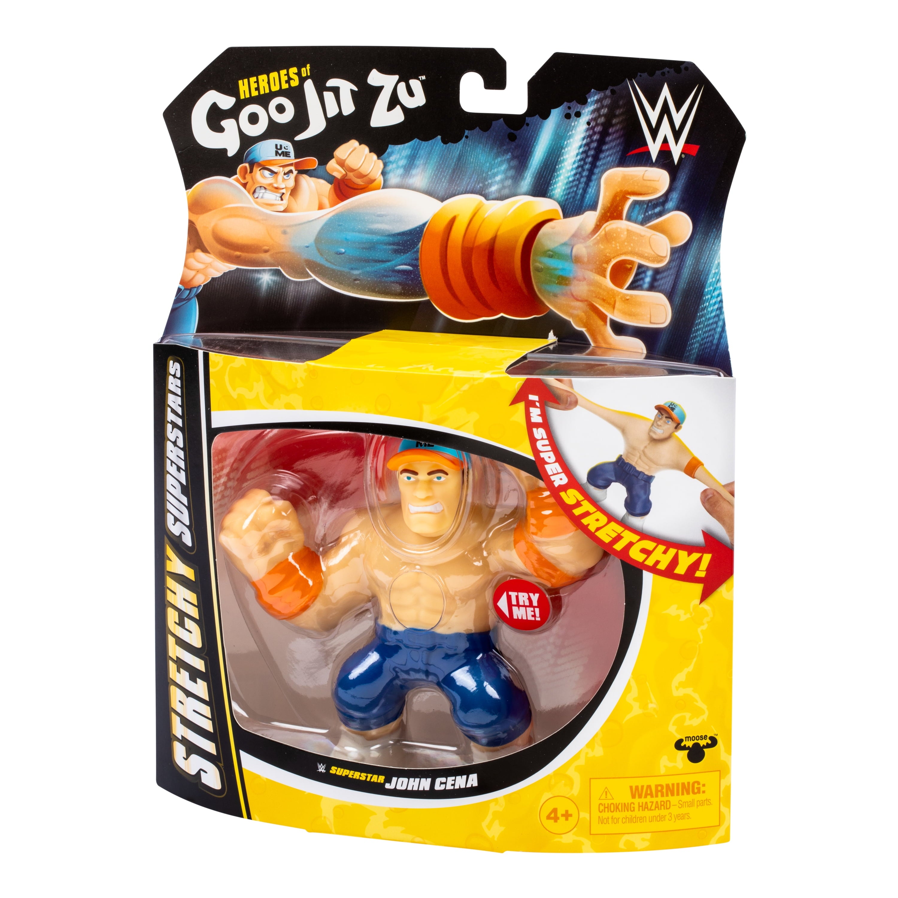 Heroes of  WWE Stretchy Superstars John Cena, Stretchy Action Figure, Ages 4+