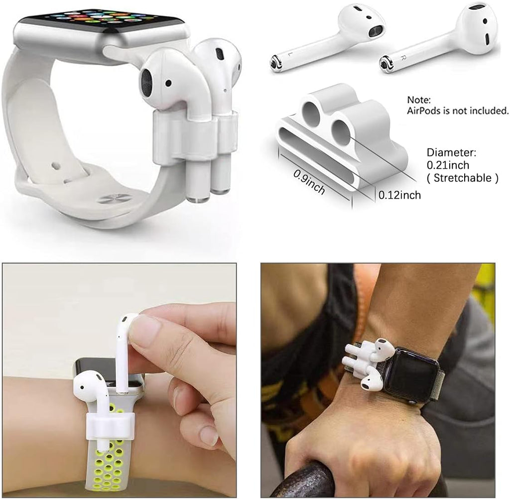 Airpods Case, 12 in 1 Silicone Airpods Accessories Set Protective Cover, Compatible with Apple Airpods Charging Case,Watch Band Airpods Holder/Ear Hooks/Keychain//Carrying Box