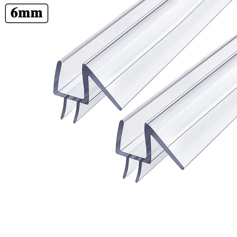6/8/10/12Mm Transparent PVC Seal Gap Window Door Weatherstrip Bath Shower Screen Door Seal Strip