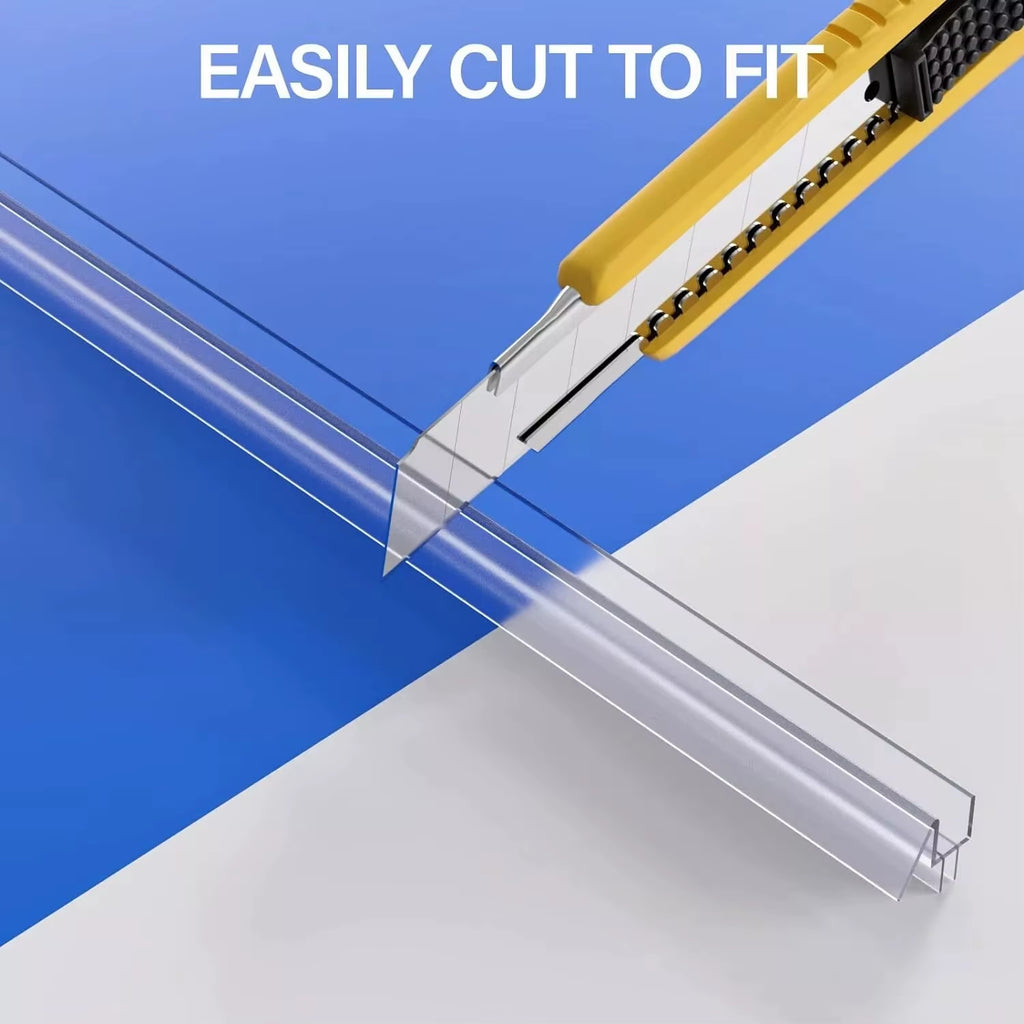 6/8/10/12Mm Transparent PVC Seal Gap Window Door Weatherstrip Bath Shower Screen Door Seal Strip