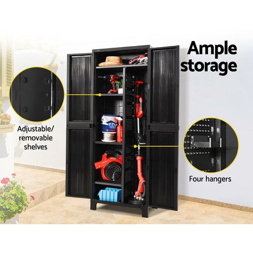 Gardeon Outdoor Storage Cabinet Box 173cm Lockable Cupboard Sheds