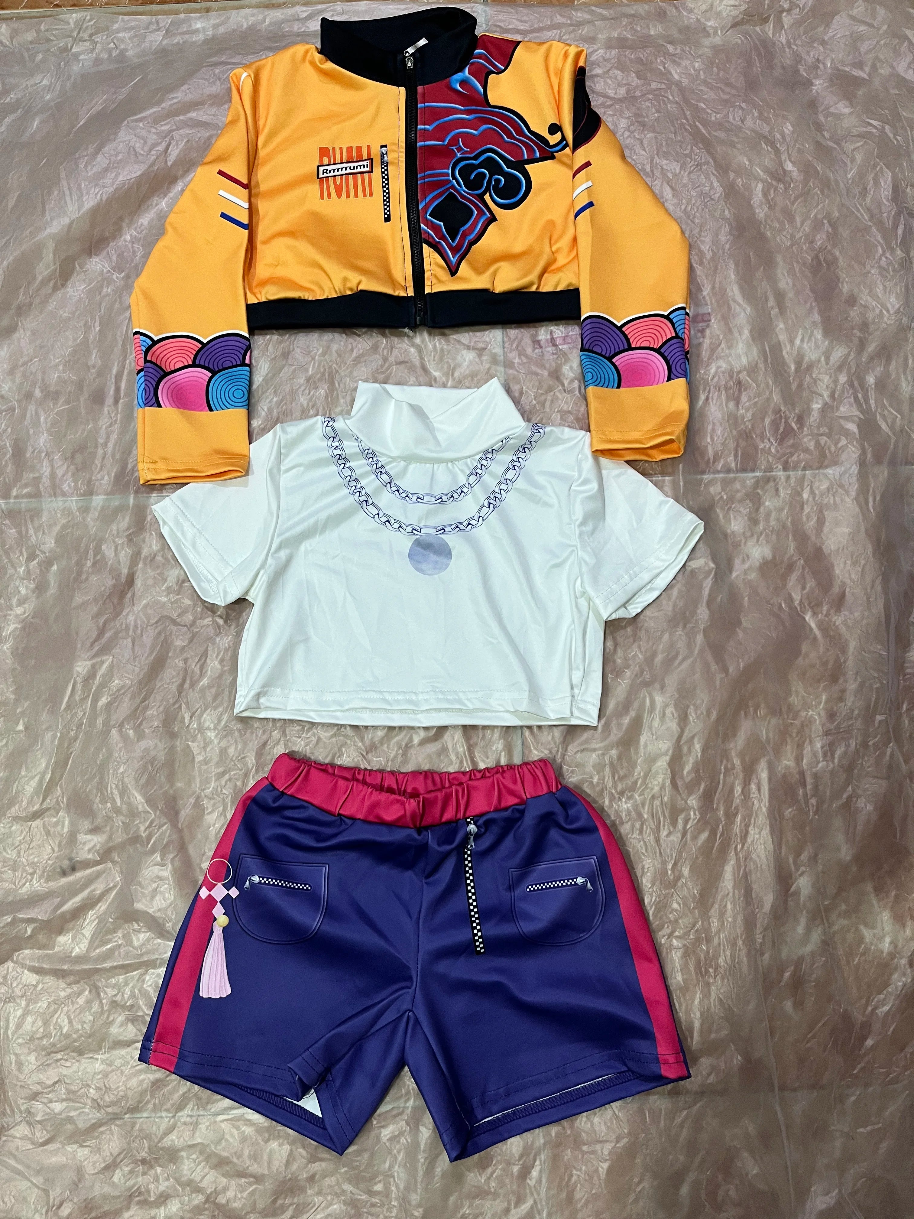 Kids Rumi Mira Zoey Cosplay Kpop Demon Hunters Girl Costume K Pop Huntrix Golden Costume Child Halloween Party Clolthes Outfit