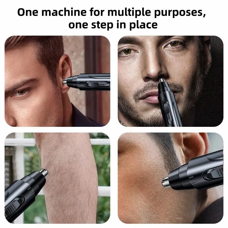 1 PCS Black Electric Nose Hair Trimmer Ear and Nose Hair Trimmer Professional Painless Nose Hair Trimmer for Menand Women