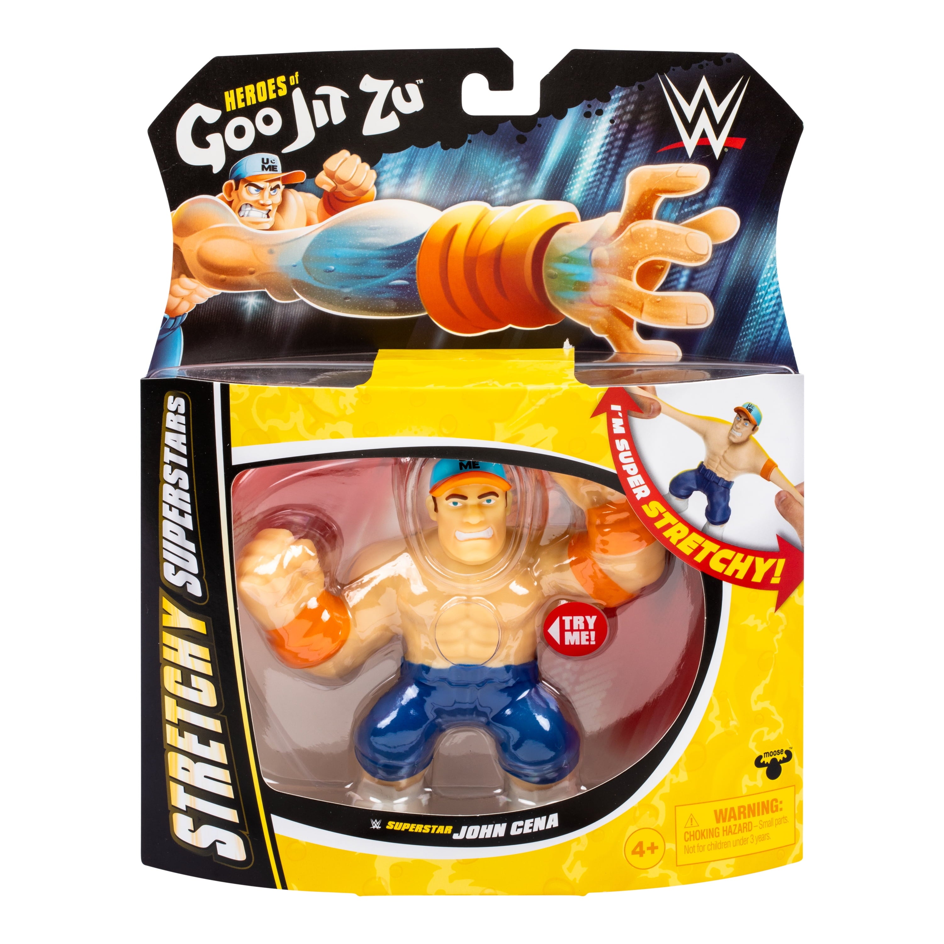 Heroes of  WWE Stretchy Superstars John Cena, Stretchy Action Figure, Ages 4+