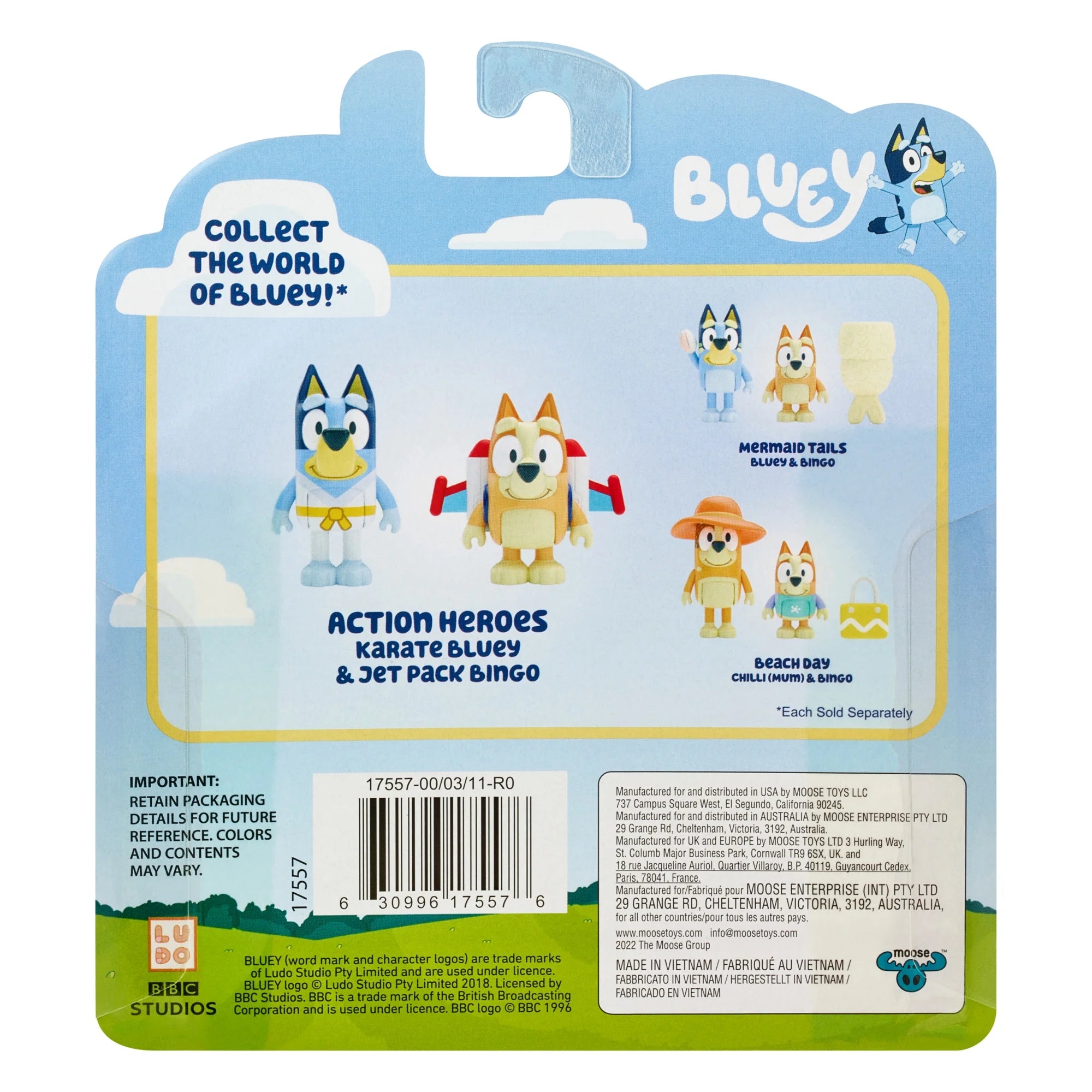 Action Heroes 2.5 Inch  and Bingo Figures, Ages 3+