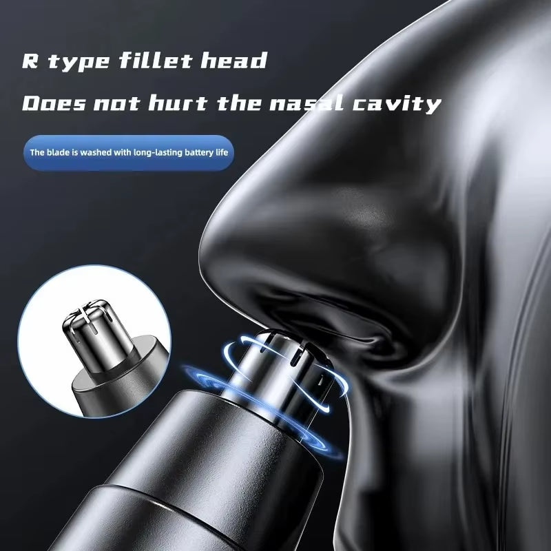 1 PCS Black Electric Nose Hair Trimmer Ear and Nose Hair Trimmer Professional Painless Nose Hair Trimmer for Menand Women
