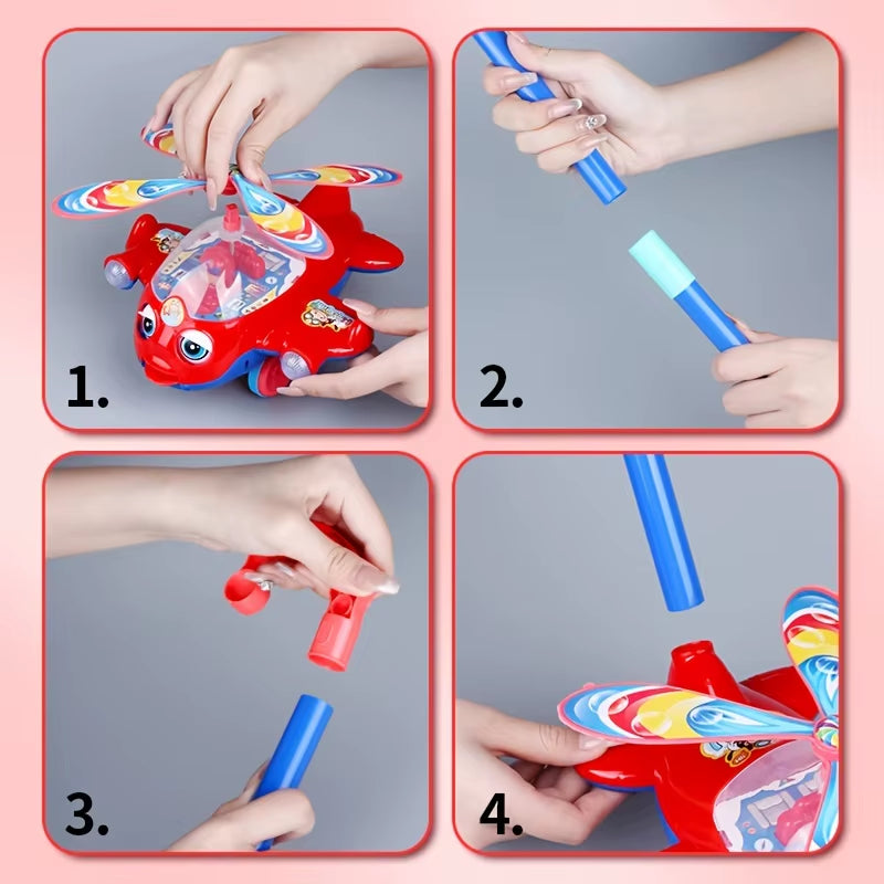 Baby Walker Toy Hand Push Toddler Toy Plane Car Toy Push along Walking Toy for Kids Children Boys Girls Outdoor