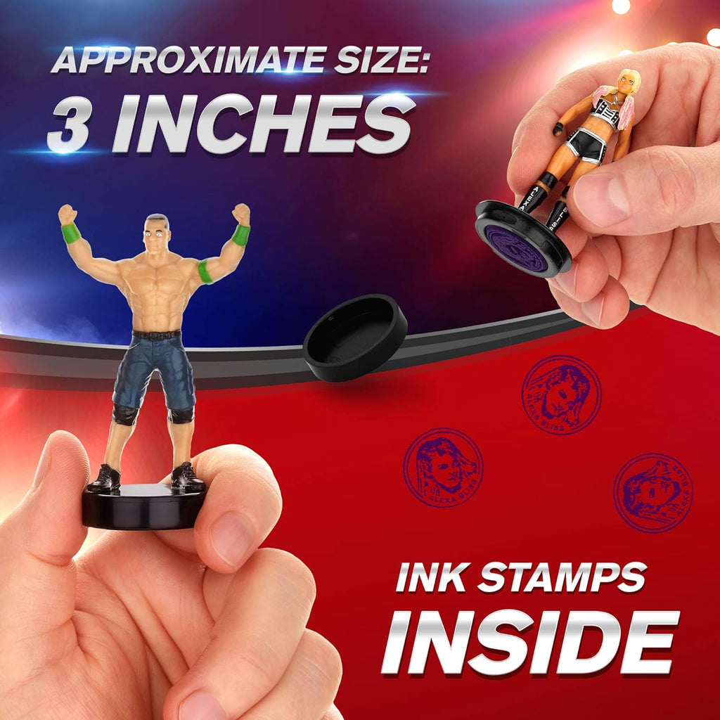 WWE Superstar Stampers, Set of 5 - Self-Inking WWE Superstars for Crafts, Party Decor, Cake Toppers Gifts - Ultimate Warrior, Rey Mysterio, the Rock, and More by , 2.3-2.5 In. Tall.