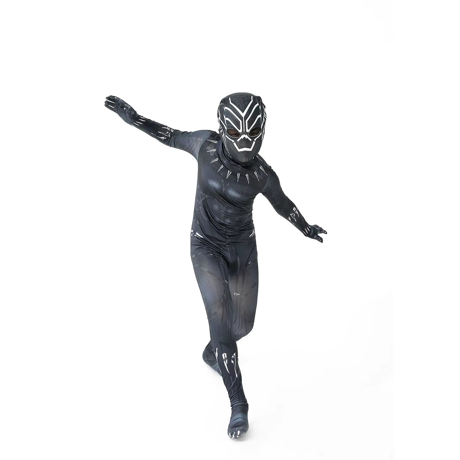 Anime Superhero Black Panther Men Adult Jumpsuits Panther Cosplay Halloween Costume Bodysuits Dress up New
