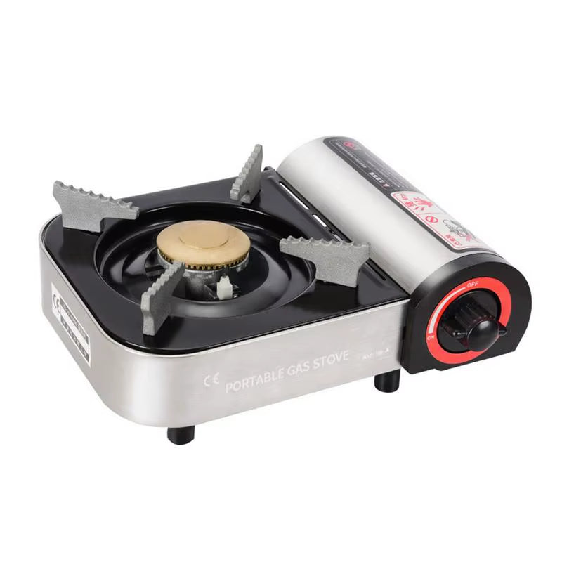 Mini Portable Butanes Camping Stove Electronic Ignition Gas Stove Portable Gas Grill for Outdoor Cooking Hiking Emergency