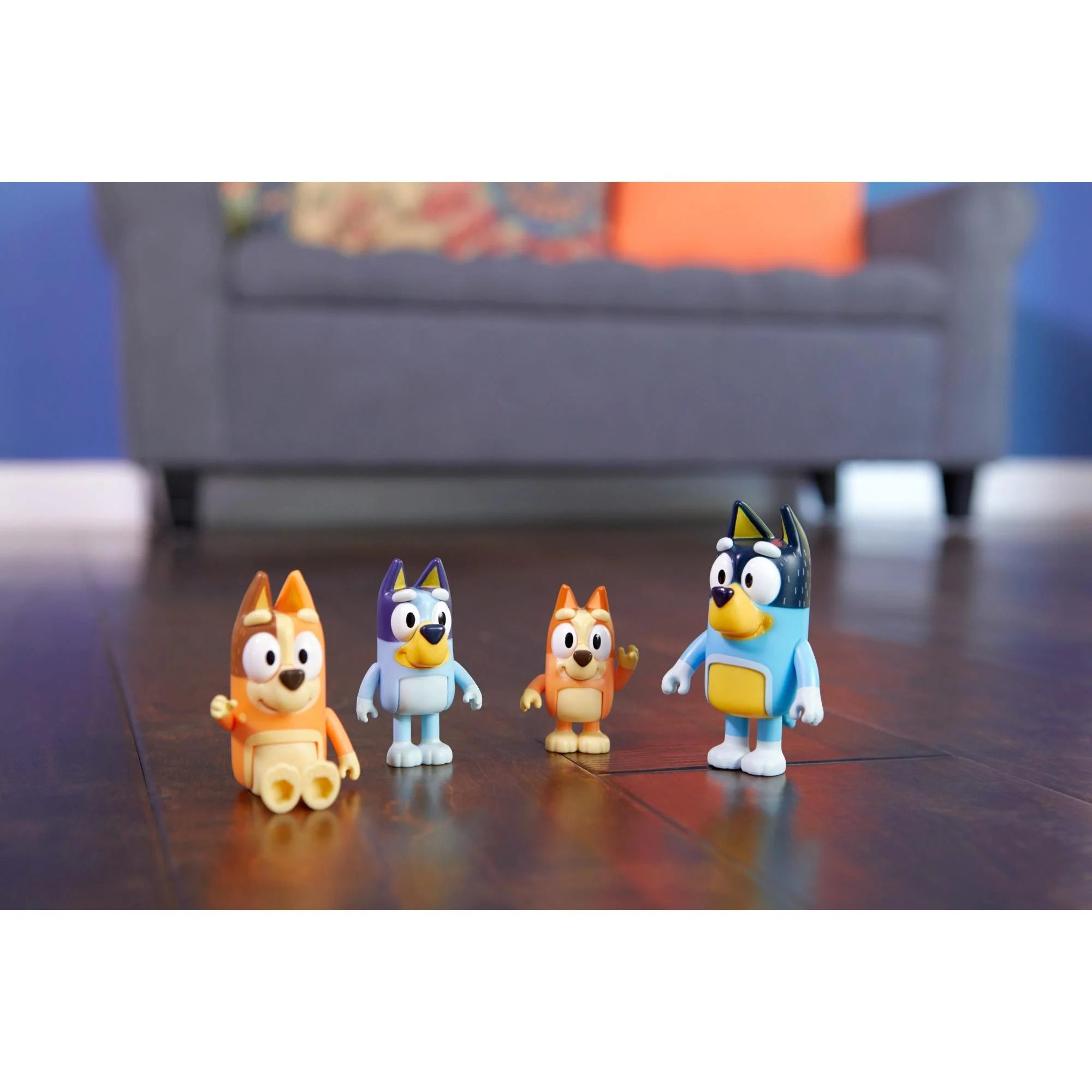 Family Figure 4-Pack, with Mum Dad Bingo , Toys for Kids 3-6 Years