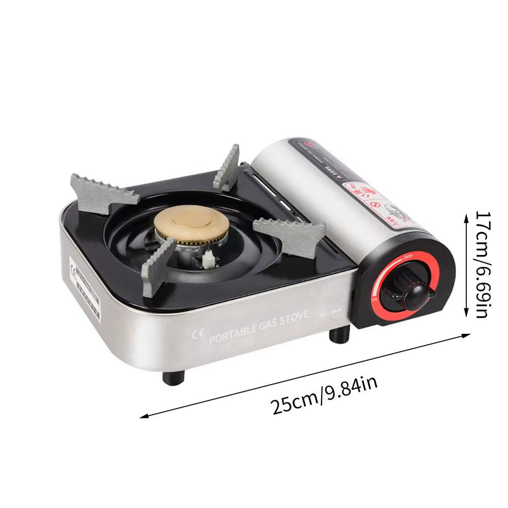 Mini Portable Butanes Camping Stove Electronic Ignition Gas Stove Portable Gas Grill for Outdoor Cooking Hiking Emergency