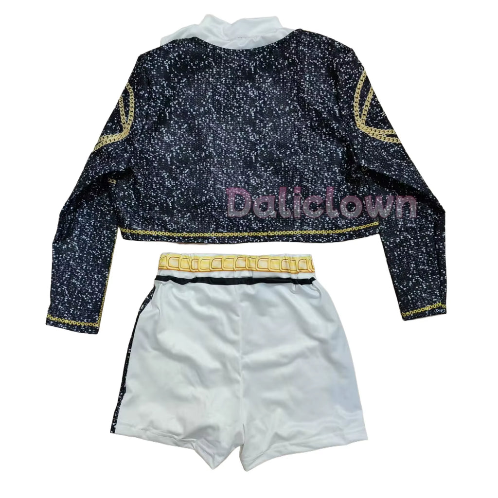 Kids Rumi Mira Zoey Cosplay Kpop Demon Hunters Girl Costume K Pop Huntrix Golden Costume Child Halloween Party Clolthes Outfit