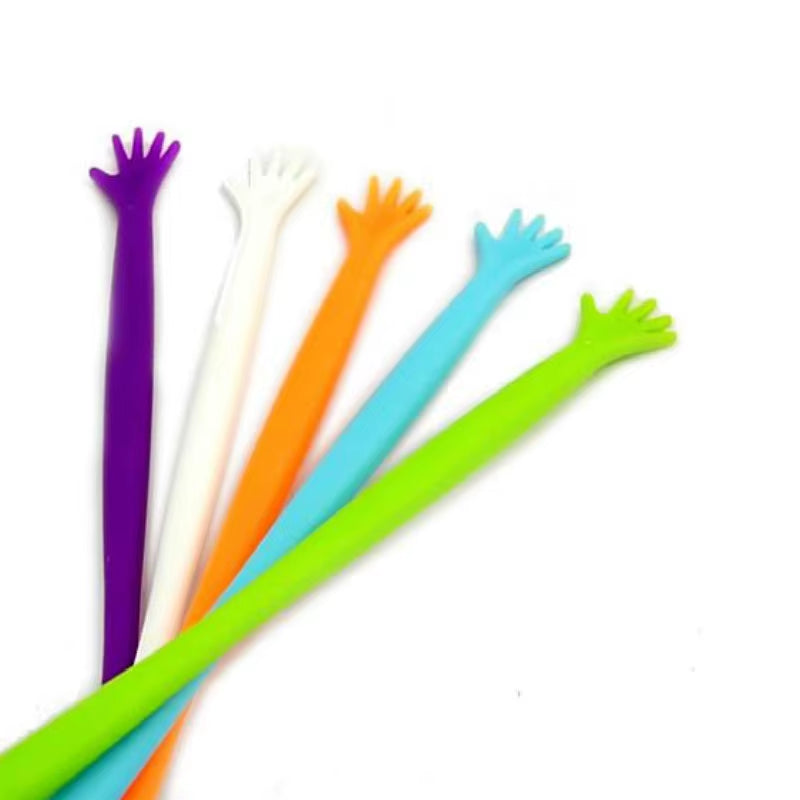Bar Stirring Mixing Ladle Stirrer Swizzle Sticks, PE Hand Shape, Cocktail Drink Mixer, Bar Puddler, Bar Tools, 20 Pcs, Lot